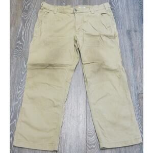 Carhartt Relaxed Fit Work Utility Pants Size 38x28 Mens Cell Pocket Tan Uniform